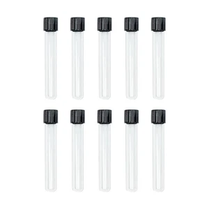 Reagenzgläser aus Glas 12 x 75 mm mit schwarzen Schraubverschlüssen, 5 ml Boro 12 x 75 - Bild 1 von 9