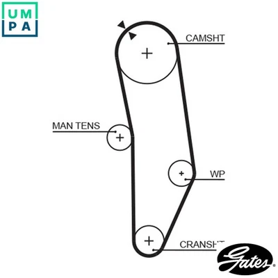 TIMING BELT 5010 FOR NISSAN MA12S 1.2L 4cyl MARCH I - Image 1 of 4