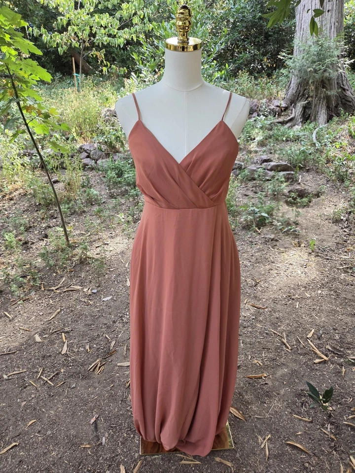 Birdy Grey Elegant Wedding Orange Coral Formal Bridesmaid Dress Size Small - Image 1 of 4