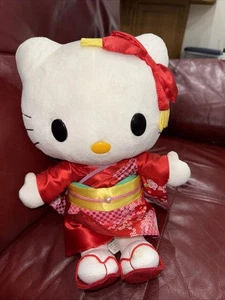 Sanrio Japan Limited Edition Hello Kitty Plush Kimono Geisha Doll 16” W/Tags - Picture 1 of 10