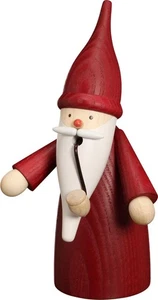 Smoking Man Gnome Red Hxwxd = 6 5/16x3 1/8x3 1/2in New Figure Räucherkerze - Picture 1 of 1
