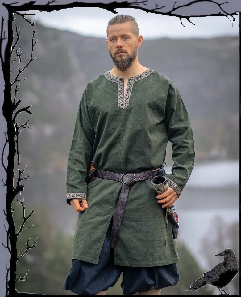Mittelalter Wikinger Tunika - Aegir mit Borde @  Leonardo Carbone - Bild 1 von 1