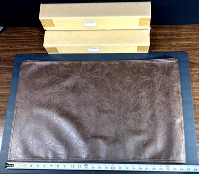 Cubierta de reposacabezas reclinable y para muebles - cuero sintético marrón - lote de 4 nuevas en caja Foto 1 de 4