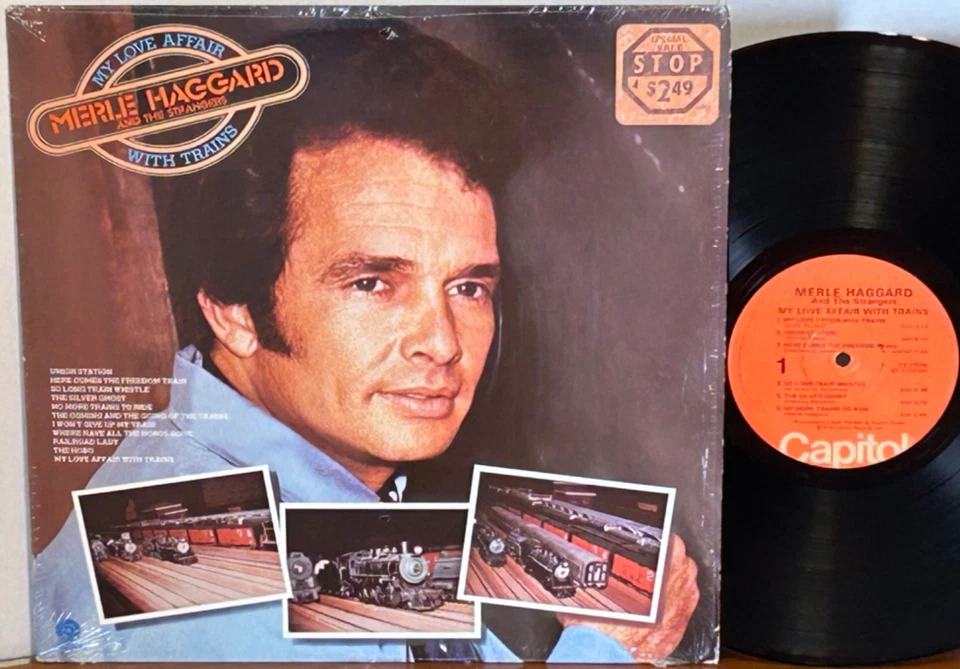 MERLE HAGGARD My Love Affair With Trains 1976 CAPITOL Country LP SHRINK VG+/VG++ - Image 1 of 2