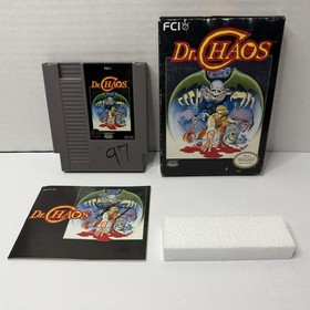 Dr. Chaos (Nintendo NES, 1988) CIB Complete In Box! W Game and Manual! Tested!
