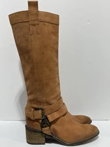 Donald J Pliner Peace Zeichen braun Leder Western Couture Schlupfstiefel 8,5 M - Bild 1 von 17