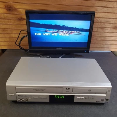 Panasonic PV-D4744S VCR DVD Combo Player TESTED/WORKS Double Feature - Image 1 of 4