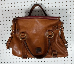 Bolso de mano de cuero Dooney & Bourke marrón florentino Vachetta bolso mi - Imagen 1 de 13