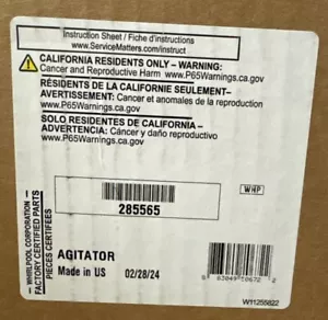 NEW Whirlpool Washer Agitator 285565 - Picture 1 of 2