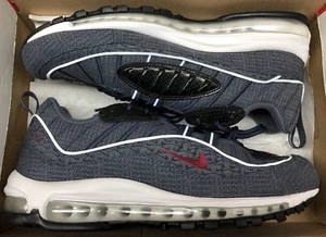 Nike Air Max 98 QS Thunder Blue Denim Team Red 90 95 96 97 Sean 924462-400 Sz 11 - Picture 1 of 10