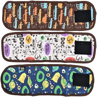 套装 - 3 件套尿布 男 男孩 BELLY 带包装 可重复使用 可水洗 适用于小型犬 — 第 1/4 张图片