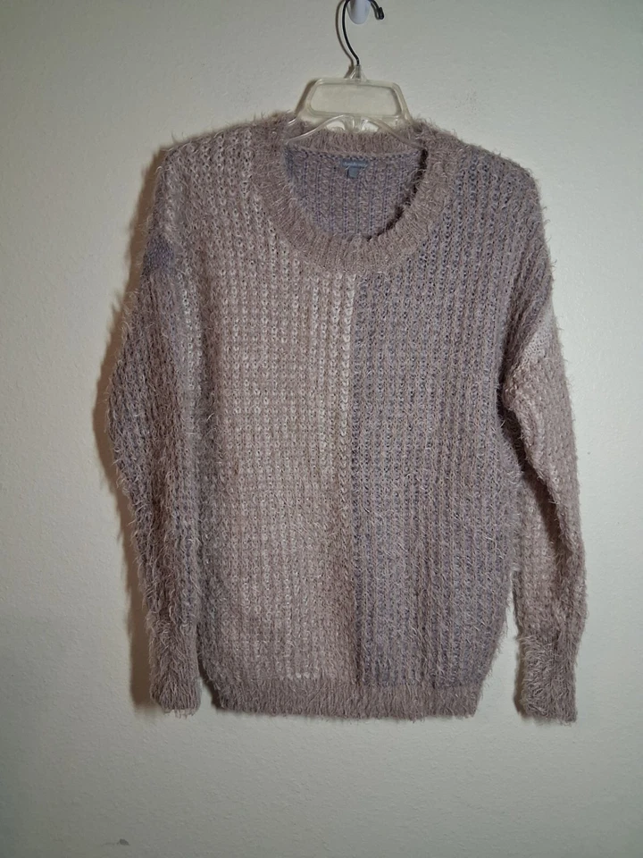 Suéter Peludo Charlotte Russe Y2K Retro Informal Invierno Púrpura/Gris Talla Pequeña Foto 1 de 4