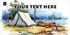 PERSONALIZED CAMPING CAMP ADVENTURE FISHING METAL LICENSE PLATE - Picture 1 of 3