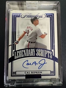 Camiseta deportiva Panini 2023 impecable Cal Ripken Legendary Scripts zafiro automática #8/15 # - Imagen 1 de 1