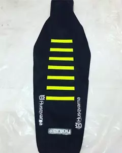 Husqvarna TC 65 2017 - 2023 con pinza acanalada logotipo cubierta de asiento negra neón motocross - Imagen 1 de 1