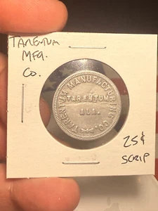 Tarentum Manufacturing Company 25 Cent Lumber Scrip - Imagen 1 de 2
