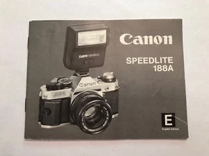 Canon Speedlight 188A Owner’s Instruction Manual User Guide - Picture 1 of 4
