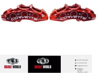 2006-2013 Corvette C6 Z06 + Grandsport Front Red Calipers Set NEW - Image 1 of 3
