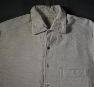 Ermenegildo Zegna Shirt Mens XL Ivory Button Up Casual - Picture 1 of 8