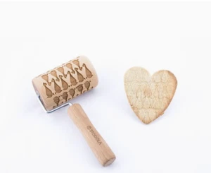 Stodola Engraved Mini Rolling Pin with KITTEN Pattern - Picture 1 of 2