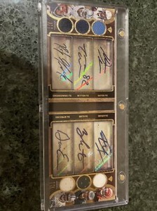 Rob Gronkowski Witten Gates 2013 Topps Triple Threads 6 Jersey Auto Booklet /18