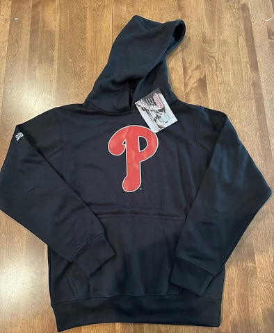 NEW-Stitches MLB PHILADELPHIA PHILLIES BASEBALL Hoodie Sweatshirt Youth M 14/16 Cover