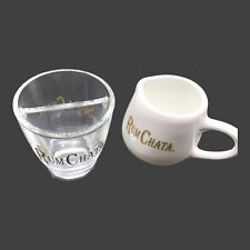 Rum Chata Shot Glass Duo-one divided