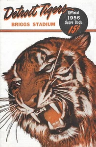 1956 Detroit Tigers vs. Kansas City Athletics Game Program UN-SCORED *EXCELLENT* - Picture 1 of 2