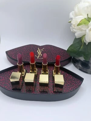 Lápiz labial Yves Saint Laurent YSL Mini Rouge Pur Couture 4 piezas conjunto de regalo de vacaciones limitado Foto 1 de 4