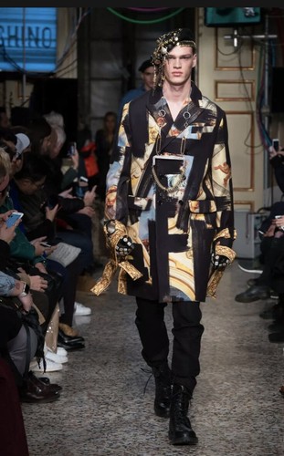 £1.144 MOSCHINO COUTURE Cappotto Modello Rinascimentale Passerella Made in Italy