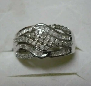 Diamond Ring Size 7 95 diamonds .85tcw MSRP$2077 - Picture 1 of 8
