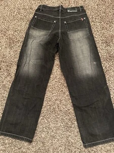 Y2K Southpole Red Tab Jeans Dark Blue Wash Denim Baggy Faded 3180 Size 34x28 - Picture 1 of 8