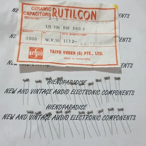 NOS RUTILCON 56pF 50v 5mm TAPAS CERÁMICAS PARA AUDIO! ¡100 piezas! - Imagen 1 de 4