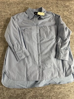 Sobrecamisa Pernille x Mango Shacket Mujer 18 2XL Azul Relleno Chaqueta Gruesa N294 Foto 1 de 4