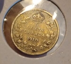Canada  1910 round leaves  five cents