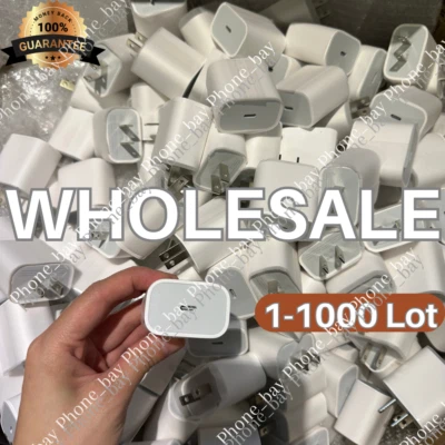 Lote de 1-1000 para iPhone iPad 20W PD USB C Tipo C Adaptador de Corriente Bloque de Cargador Rápido Foto 1 de 4