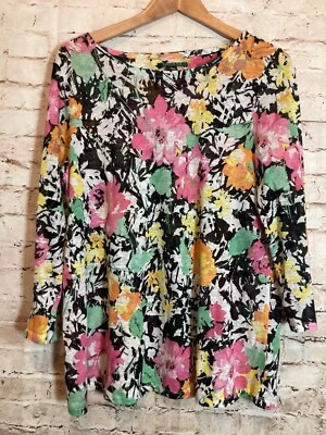 Suéter Ralph Lauren de Lino para Mujer Grande Ligero Playa Floral Pullover Foto 1 de 4