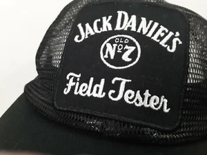 Vintage Jack Daniels Trucker Hat Whiskey USA Cap Mesh Logo Patch "Field Tester" - Picture 1 of 9