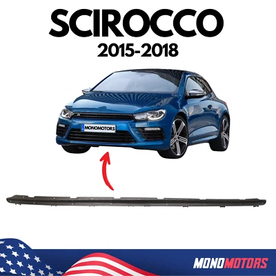 Front Bumper Lower Spoiler Lip Trim for Volkswagen Scirocco 2015-2018 Element - Image 1 of 4