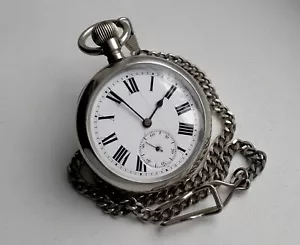 Billodes (Zenith) Antique Original Swiss Pocket Watch with Chain. Before 1911 - Picture 1 of 12