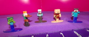 Lot of 5 Minecraft Nano Metal Figure Jada Toys Metal Die Cast Figures SO COOL - Picture 1 of 4