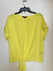 NWT Silk Lafayette 148 New York yellow Blouse Sz M $398 - Picture 1 of 6