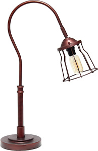 Elegant Designs LT1060-RDB Red Bronze Open Cage Table Lamp