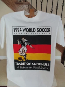 Vintage 1994 World Cup Soccer Shirt Embroidered Single Stitch RARE Large NWT * - Bild 1 von 7