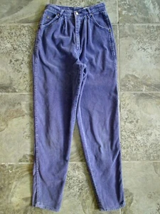 Vintage Tres Classique Cord Mom Hose 6 22x28 Plissee High Waist Tapered Lila - Bild 1 von 10