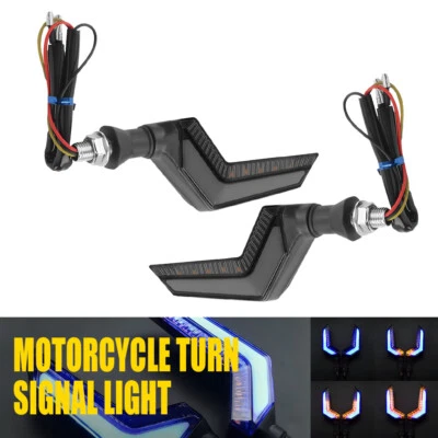 Par de luces intermitentes LED intermitentes de señal de giro para motocicleta Kawasaki Ninja 250R 500R 650R Foto 1 de 4