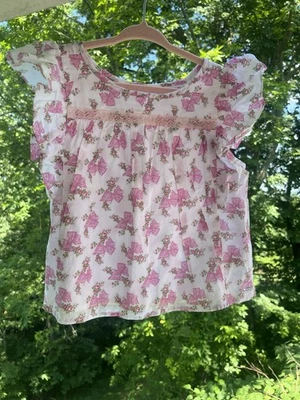 American Girl Love Shack Fancy Floral Flutter Top for Girls Pink Size 8 NWOT - Image 1 of 4