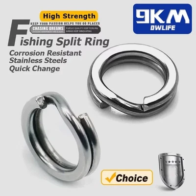 Split Rings Fishing Lure Rings Terminal Tackles Fishing Connectors Snap Rings - Image 1 of 4