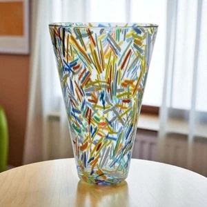 Florero de vidrio soplado a mano confeti Rio Crate & Barrel 12 x 8 x 4 - Imagen 1 de 9