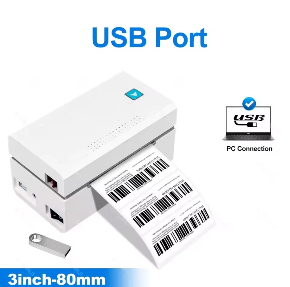 Thermal Shipping Label Printer with Black Postal Scale for UPS USPS FedEx - Image 1 of 4
